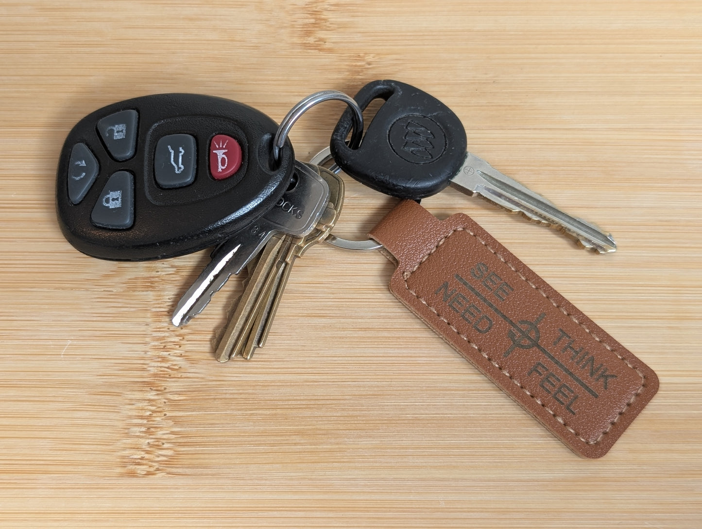 Leather Keychains for Communication: See-Think-Feel-Need